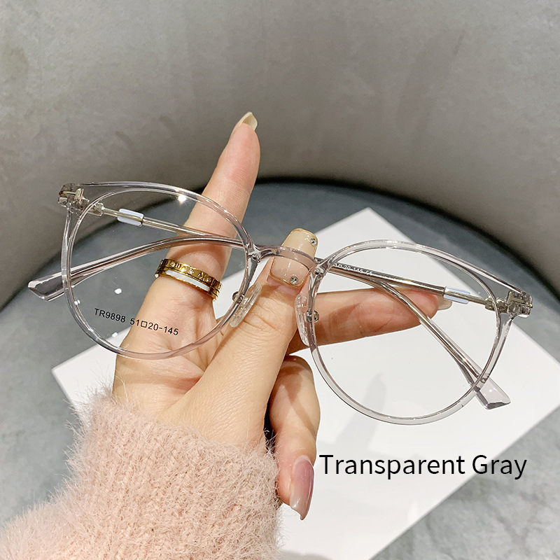 MOMOJA Men's Retro Round Glasses Frame Ultra-Light TR90 Alloy Optical Prescription Women's Eyeglasses Frames TR9898: PURPLE