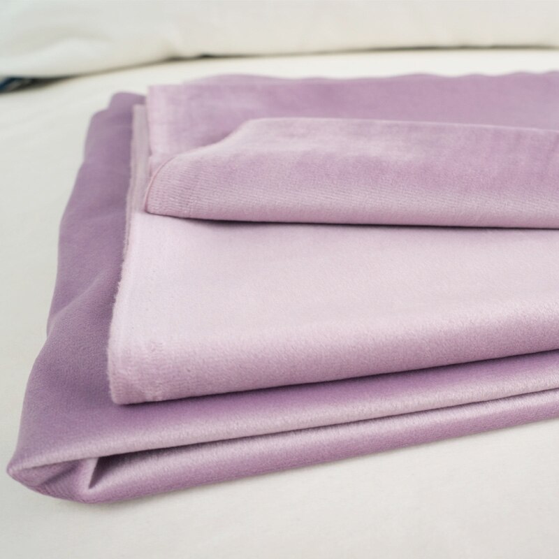 Nappe en velours de soie de 280CM de large, pour rideau de Table, coussin, coussin, rouge bleu marron vert rose violet: Light Pink Purple