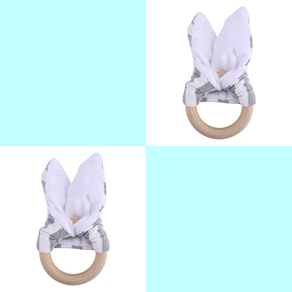 Baby Beißringe Holz Zahnen Ringe Ohr Zahnen Holz Ring Natürliche Holz Hase Ohr Organische Baby BeißRing Spielzeug