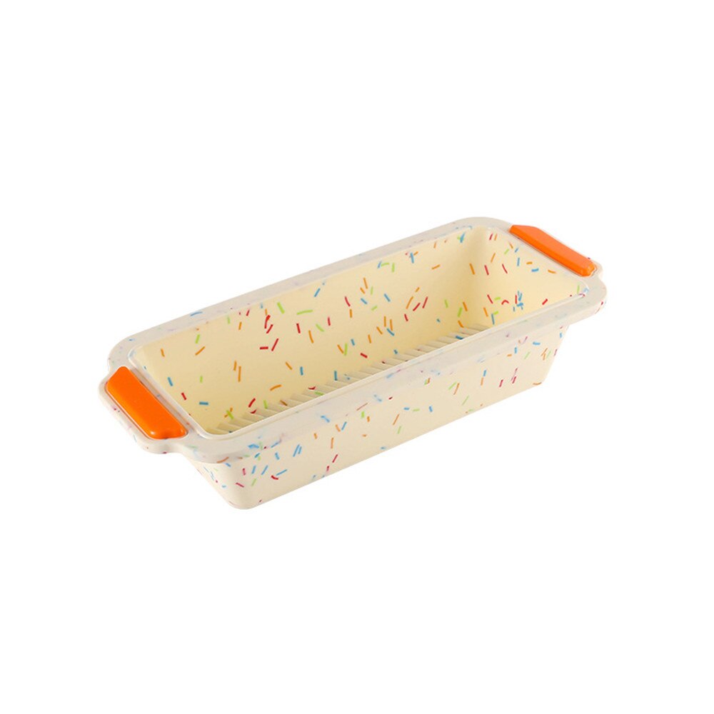Siliconen bakvorm siliconen cakevormen toast broodvorm snoep taartgereedschap gebak siliconen mal diy rechthoek keuken bakgereedschap: Veelkleurig