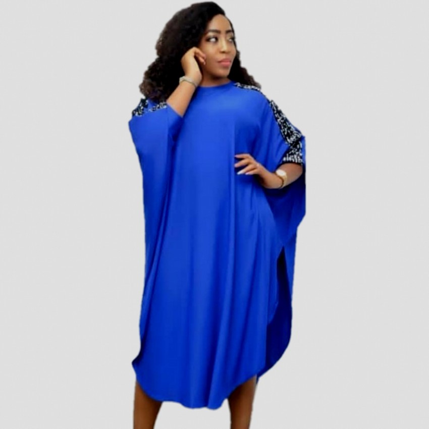 Losse Vrouwen Lovertjes Gewaden Jurk Batwing Solid Maxi Lange Femme Vestidos Zomer Herfst Partij Elegante Jurken