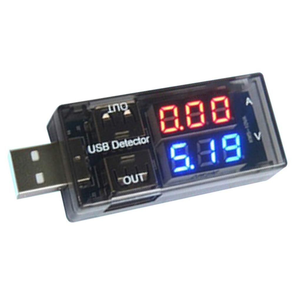 LED Display USB Stroom Spanning Tester Meter USB Spanning Ampèremeter USB Detector Dubbele Rij Toont Volt Meter Test 3- 9V Batterij