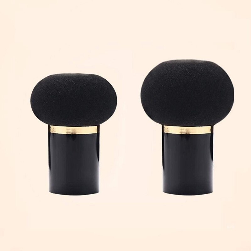 Poederdons, Paddestoel Hoofd Vorm Blender Foundation Contour Basis Poederdons Make-Up Tool Zwart