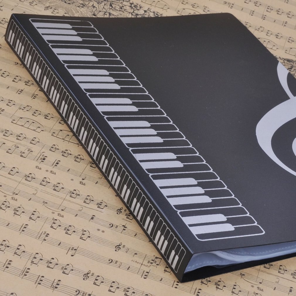 Carpetas de 80 hojas para libros de música A4, banda para partituras de Piano, carpeta tipo inserción coral, suministros de música, producto de almacenamiento de archivos a prueba de agua