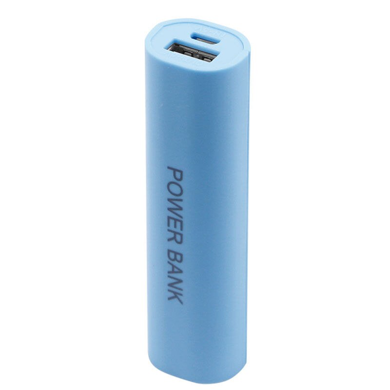 Mini Diy Draagbare Mobiele Usb Power Bank Charger Pack Doos Batterij Case Voor 1X18650: BLUE