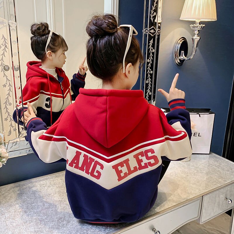 2022 Winter Coat For 4-12 Girls Collar Big Thick Plus Cotton Jacket