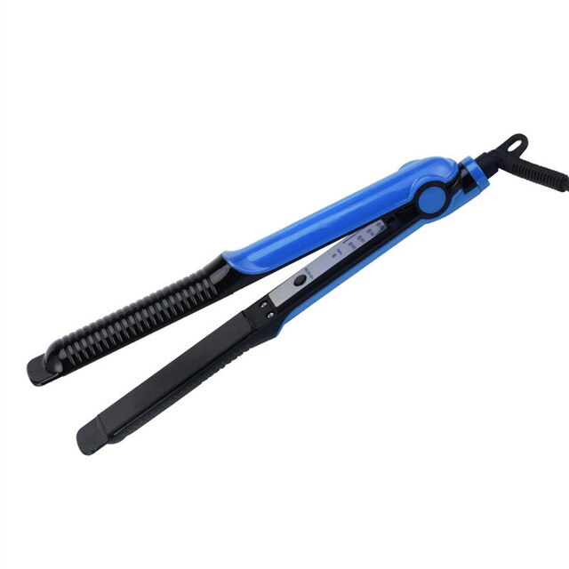 Top Deals Profesional 2-In-1 Stijltang Curler, Flat Iron Kapper, salon Kapper Hair Styling Tools EU Plug (Blauw)
