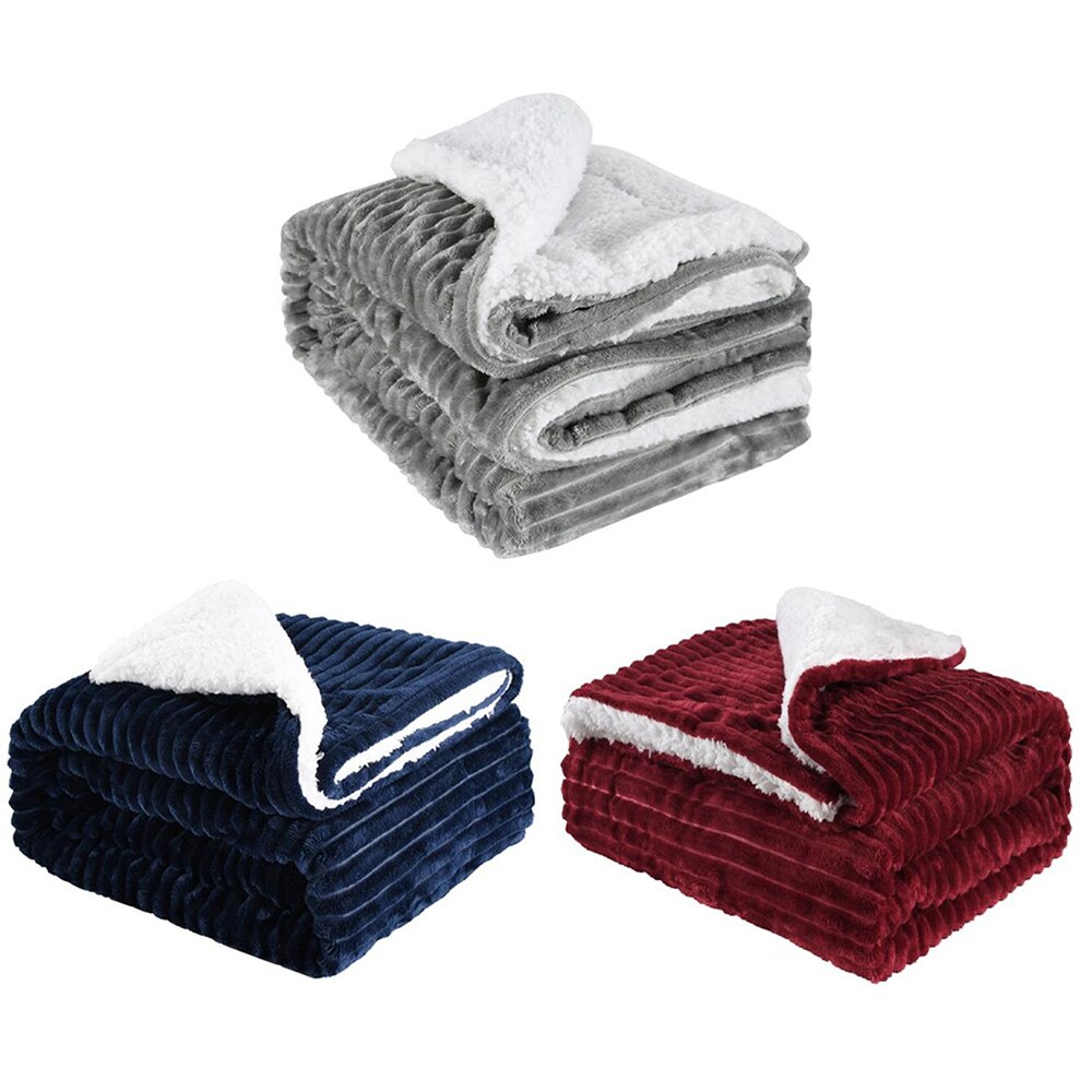 Twin Dikke Warme Deken Voor Winter Bed Super Zachte Fuzzy Flanel Fleece/Wol Zoals Omkeerbare Fluwelen Pluche Deken 150X120CM 20