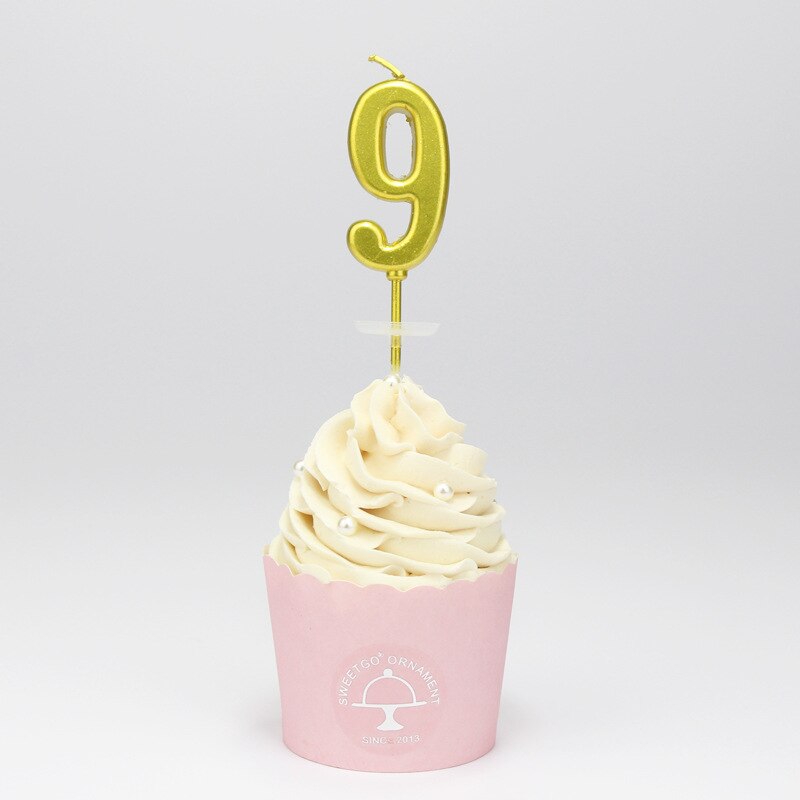 Kleurrijke Snoep Verjaardag Kaars Diy Digitale Kaars Verjaardag Party Wedding Anniversary Party Decoraties: Golden-9