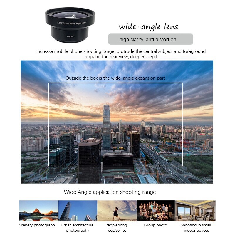 12-- in- -1- handyobjektivset, verzerrungsfrei, weitwinkel, makro, cpl-polarisationsfilter, lichtreduzierung, verlaufsfilter, für spiegelreflexkameras