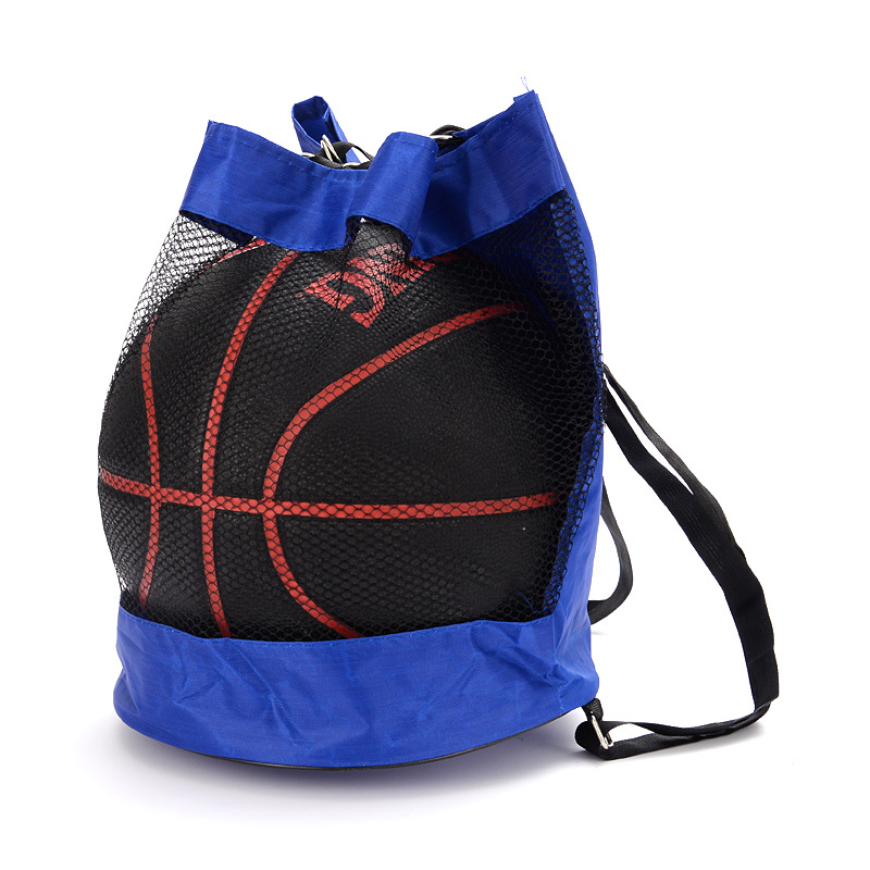Basketball rygsæk oxford skulder crossbody taske basketball net taske volleyball fodbold taske: Himmelblå
