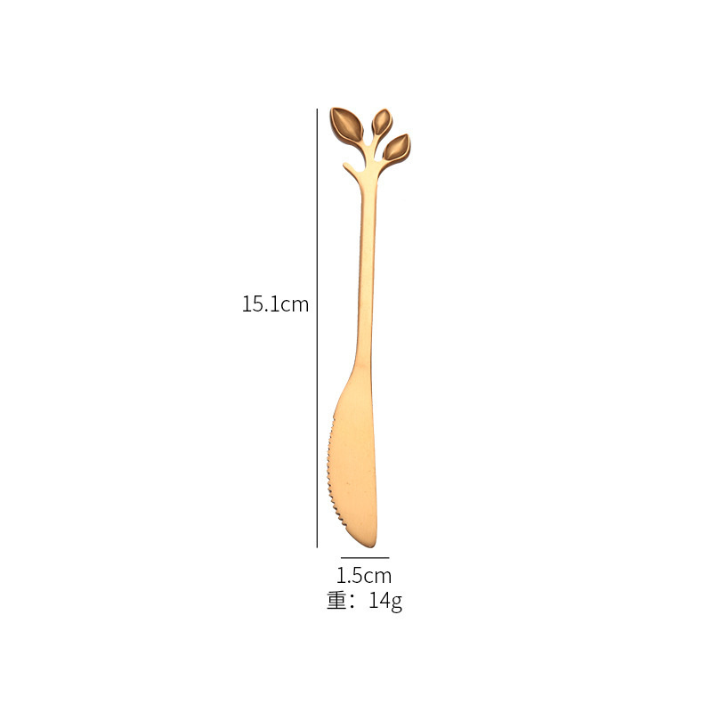 1/5pIeces Rosegold FruitFork Cake Knife 304 Stainless Steel Dessert Fork Cake Knife Tableware Accessories For Chistmas: RoseCakeknife 1pcs