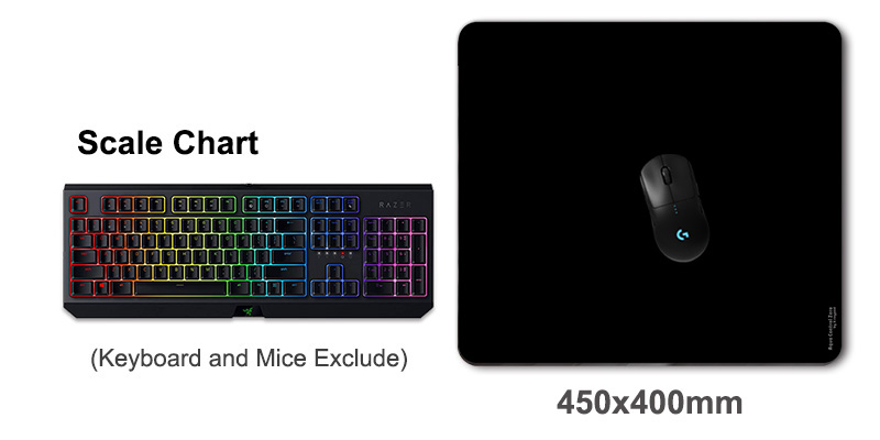 450x400x4mm x-raypad Aqua Control zéro tapis de souris de jeu avec bords cousus durables Base en caoutchouc antidérapante xraypad AC0 tapis de souris: Black