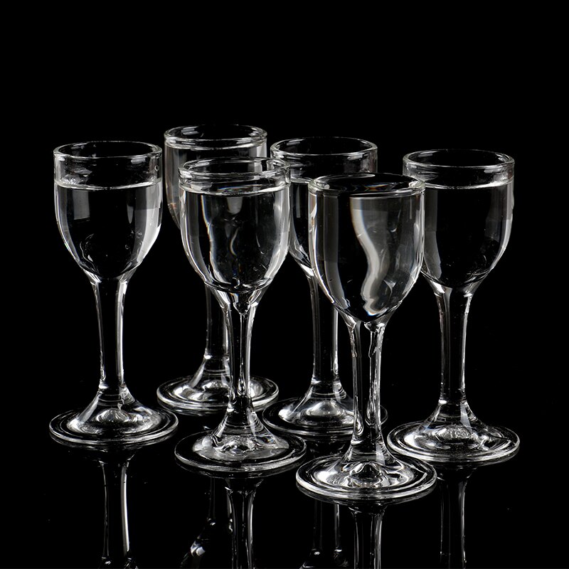 Sæt  of 6 0.5oz likørglas håndlavet blæst kinesisk baijiu shotglas til vodka spiritus bryllup familiefest 15ml