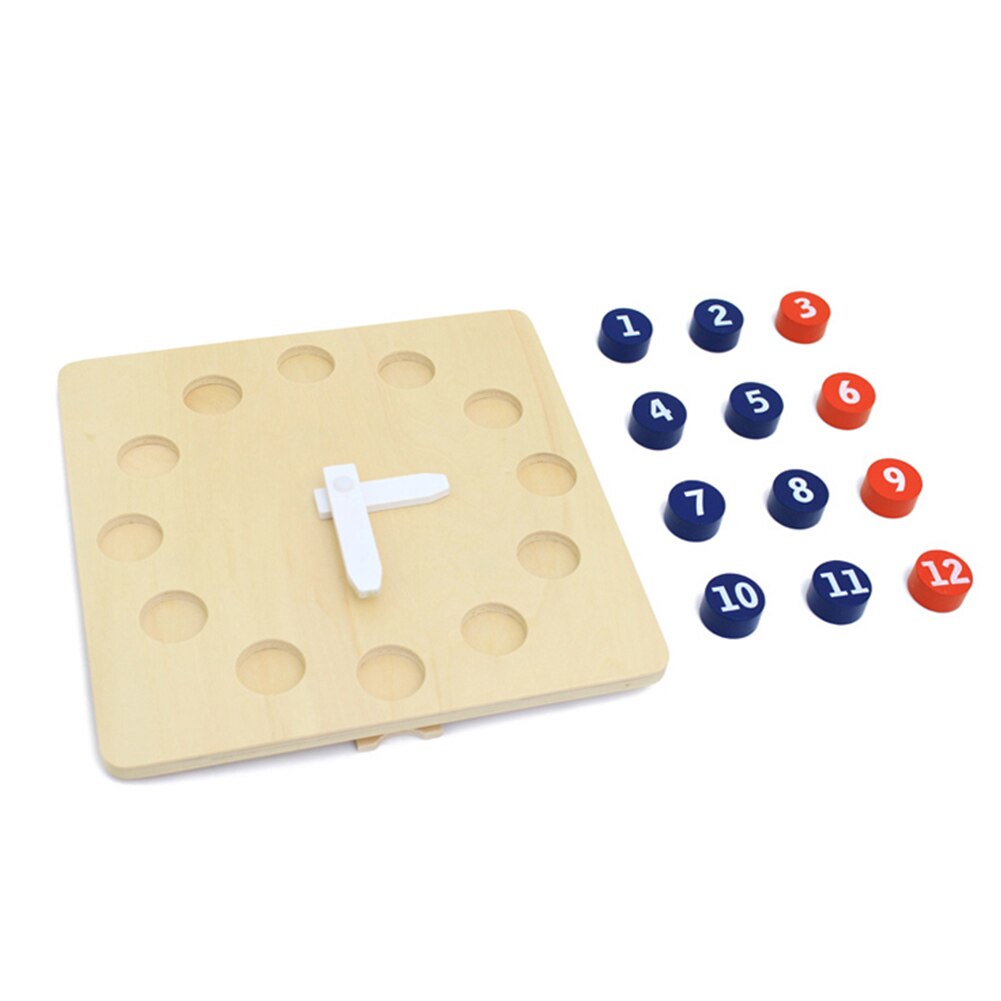 Wooden Puzzles Learning Clock Time Telling Activity Kindergarten Teaching Aids Christmas And Year Children's