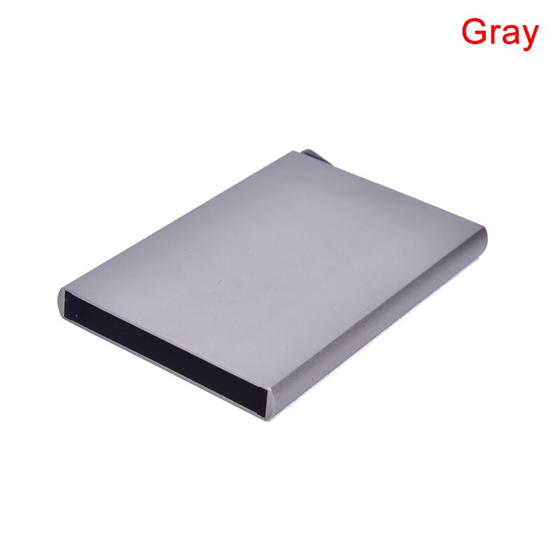 Metall Frauen Männer Visitenkarte Halfter Kreative Aluminium Halfter Metall Kasten Männer Kredit Visitenkarte fallen Brieftasche Mehrfarbige Tasche: Grau
