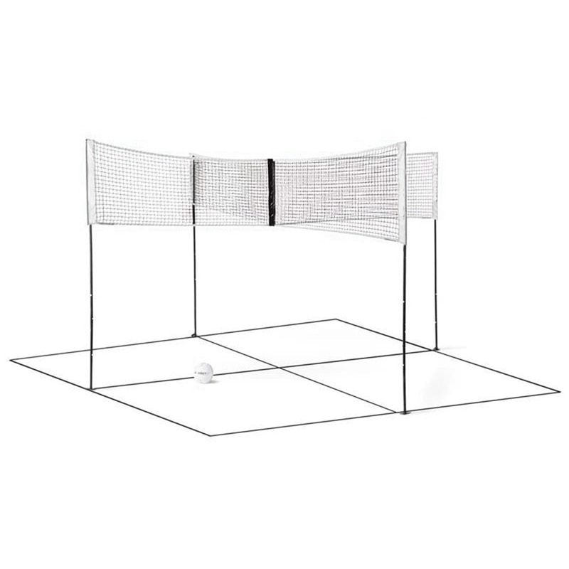 Volleyball Net Portable Quad Cross Beach Multipurpose Net Cross Shaped Indoor Outdoor Volleyball Net Sports Equipment