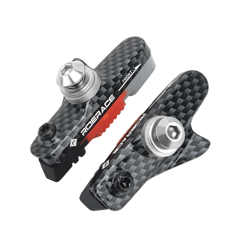 Ganasce freno per bicicletta con trogolo per fango Silenzioso cerchio in lega di alluminio Freno per ruota di attrito Pastiglie freno per bici Foglio di gomma sostituibile: bianca