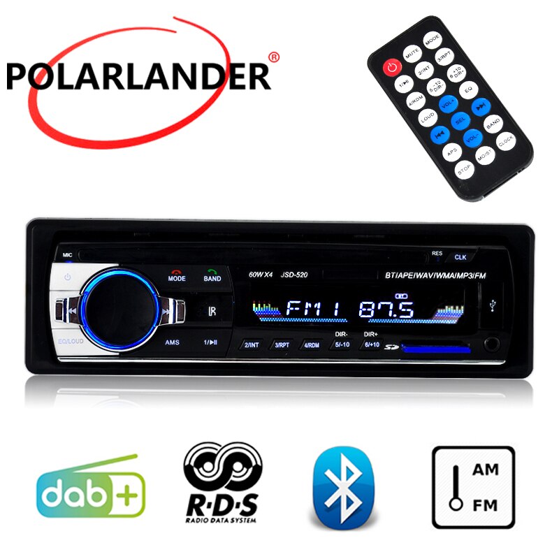 FM AM Audio MP3 Autoradio Car Radio Bluetooth USB SD Card Slot LCD Dispaly radio cassette player 1 DIN DAB+ RDS Car Stereo