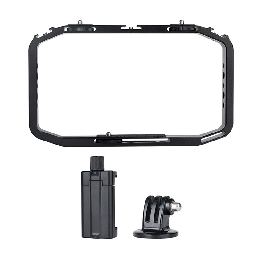 Liga de alumínio handheld suporte da câmera do esporte do telefone suporte gaiola vídeo estabilizador gaiolas para entrevistas de vídeo, fotografia