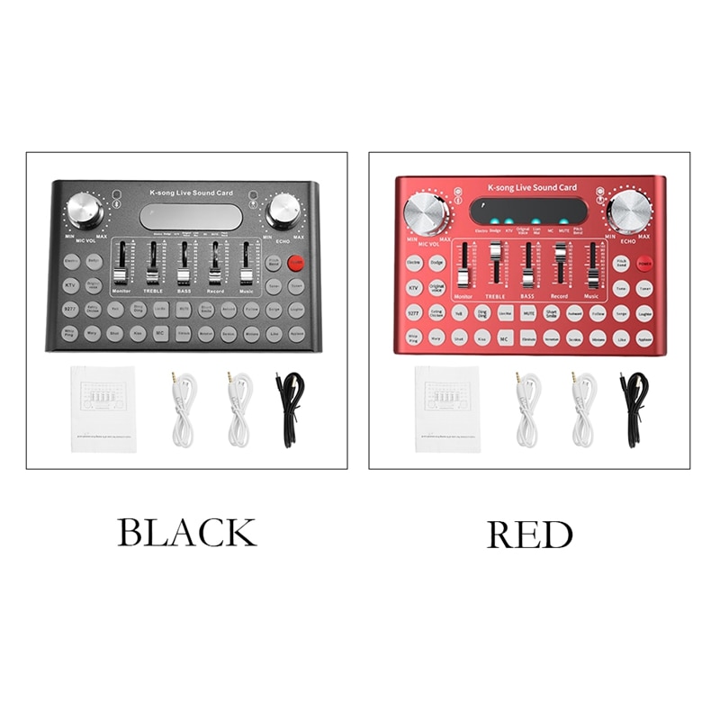 Sound Card Microphone Voice Music o Usb Headset Entertainment Karaoke Steamers K-Song Live Sound Card F007