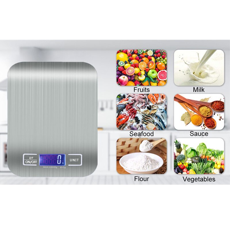Stainless Steel Weighing Scale Kitchen Scale Household Postal Balance Measuring Tools Appliances LCD Electronic Scales