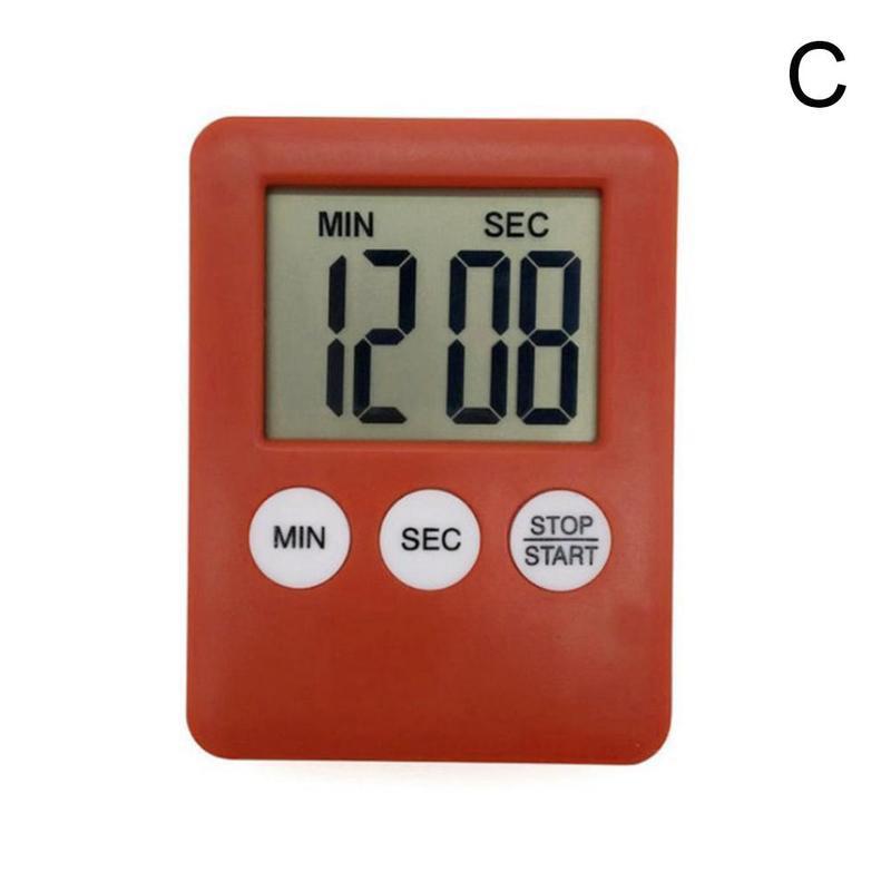 Electronic Cooking Timer Large Digital LCD Kitchen Timer Count-down Up Clock Alarm Magnetic Home Kitchen Tools: C