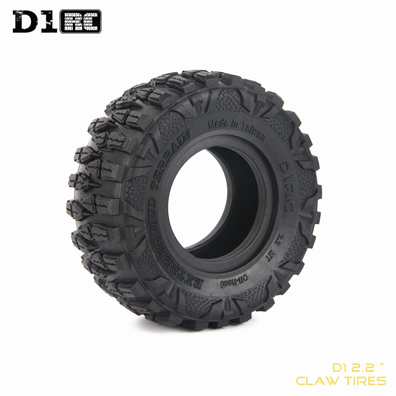 D1RC RC Car Tires - 4 PCS Super Grip 2.2 Inch 120mm for 1/10 Scale Axial TRX4 D90