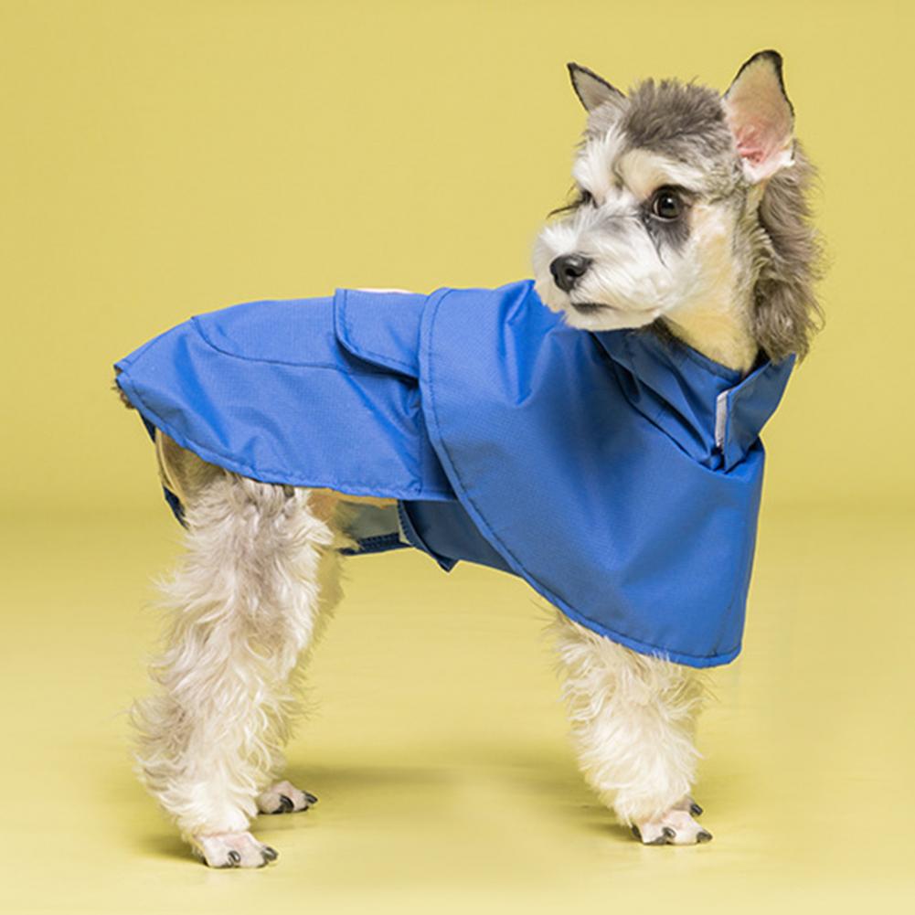 Novel Dog Hooded Raincoat Flexible Easy Wear Pockets Lightweight Portable Dog Rain Coat