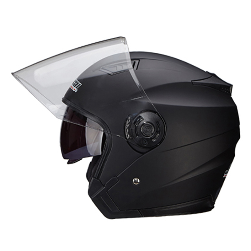 Motorfietshelmen met dubbele lens, vintage helmen, four seasons racing halfhelmen, motorhelm, karthelm, scooterhelm, motorbestelhelm: Champagne / Ik