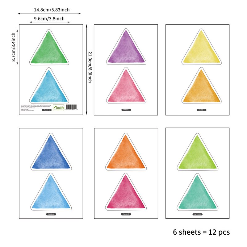 Baby Room Little Colorful Triangles Wall Sticker Children Bedroom Nursery Wall Decal Stickers Nordic Style Mural Vinyl Stickers: PA150
