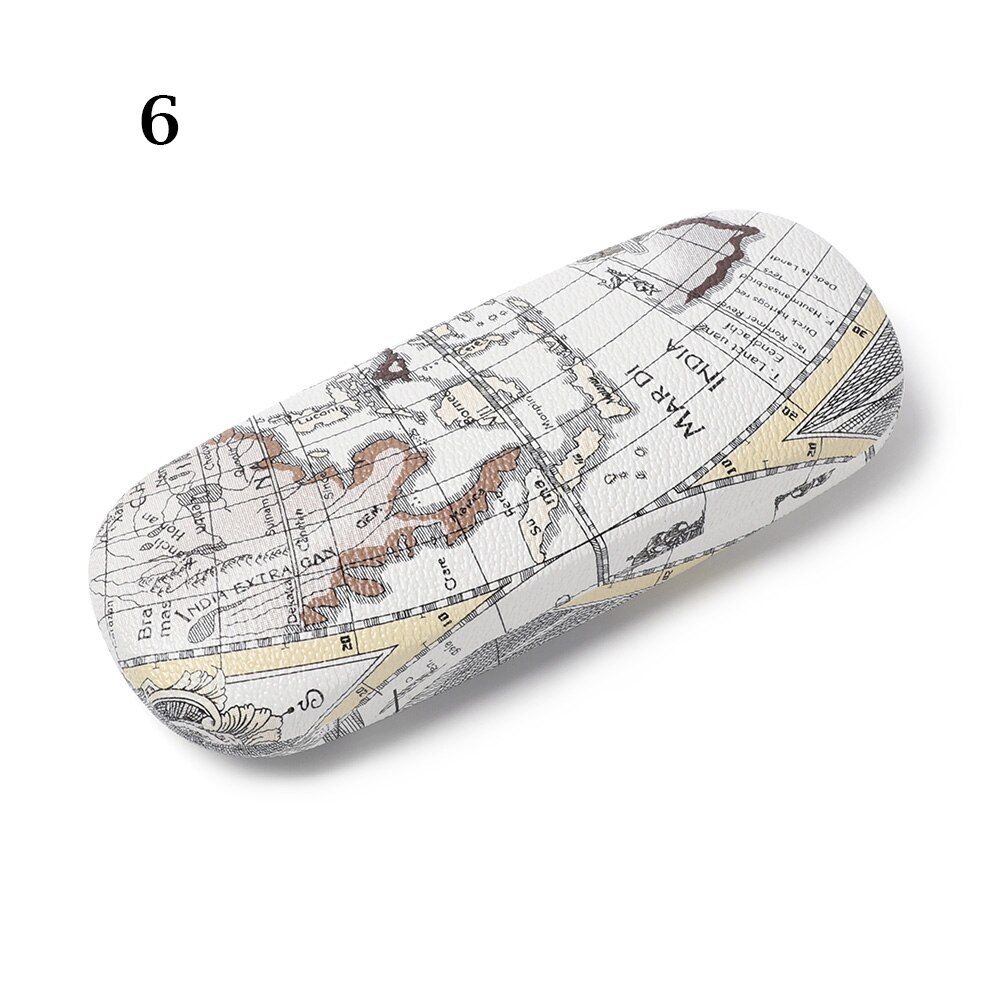 Unisex brilleæske brillebeskytter læsebrilleetui brilleetui solbriller hårdt stel pu perlemorsfarvet: A6