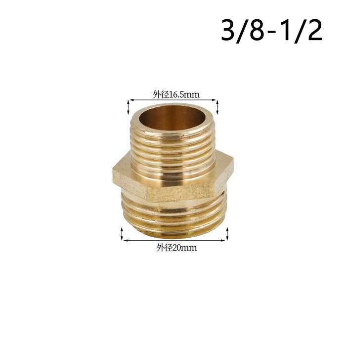 Brass Pipe Hex Nipple Fitting Quick Coupler Adapter 1/8 1/4 3/8 1/2 3/4 1 BSP Male to Male Thread Water Oil Gas Connector: 3-4