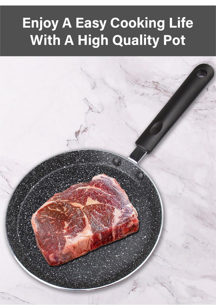 20CM Maifan Stone Frying Pan Non-stick Skillet Cauldron Induction Cooker Wok Pan Bread Pizza Egg Pan Breakfast Pot