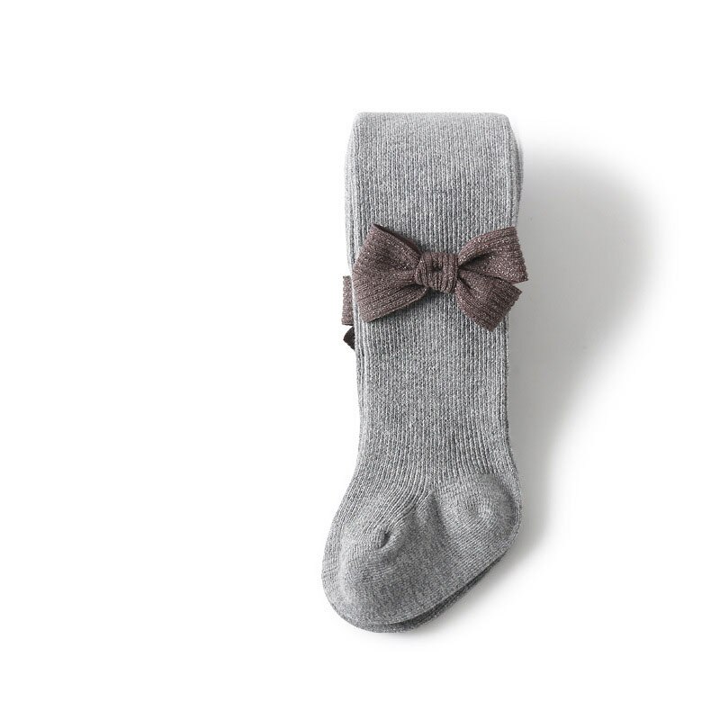 Schattige strikken zachte katoenen babymeisjes panty's effen kleur winter herfst meisjes panty's panty's peutermeisjes panty's kleding: Grijs / 6-12 maanden
