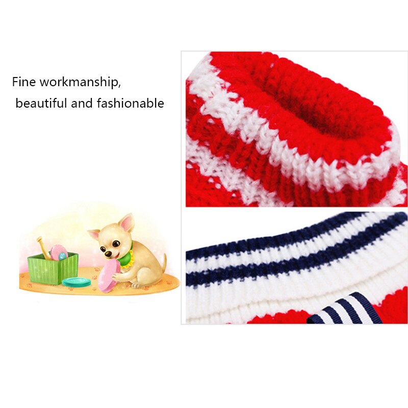 2 couleurs chien vêtements chiot chandails pour petits chiens animal de compagnie tricoté pull vêtements pour pull Chihuahua tricots pull chien # XXS