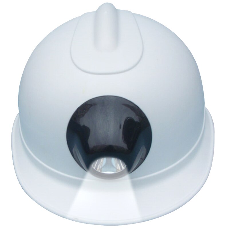 Mine abs crashhjelm genopladelig li batterilampe forlygte arbejdssikkerhed hård hat konstruktion arbejdsplads minearbejder hoved beskyttelseshætte: Hvid