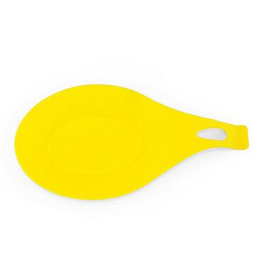 Silicone Insulation Spoon Rest Heat Resistant Placemat Drink Glass Coaster Tray Spoon Pad Eat Mat Pot Holder Kitchen Accessories: Yellow