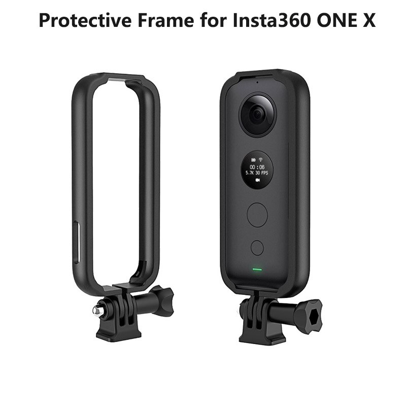 Abs beskyttende ramme beskyttende hus skalldeksel & adapterfeste & skrue til insta 360 en x kamera
