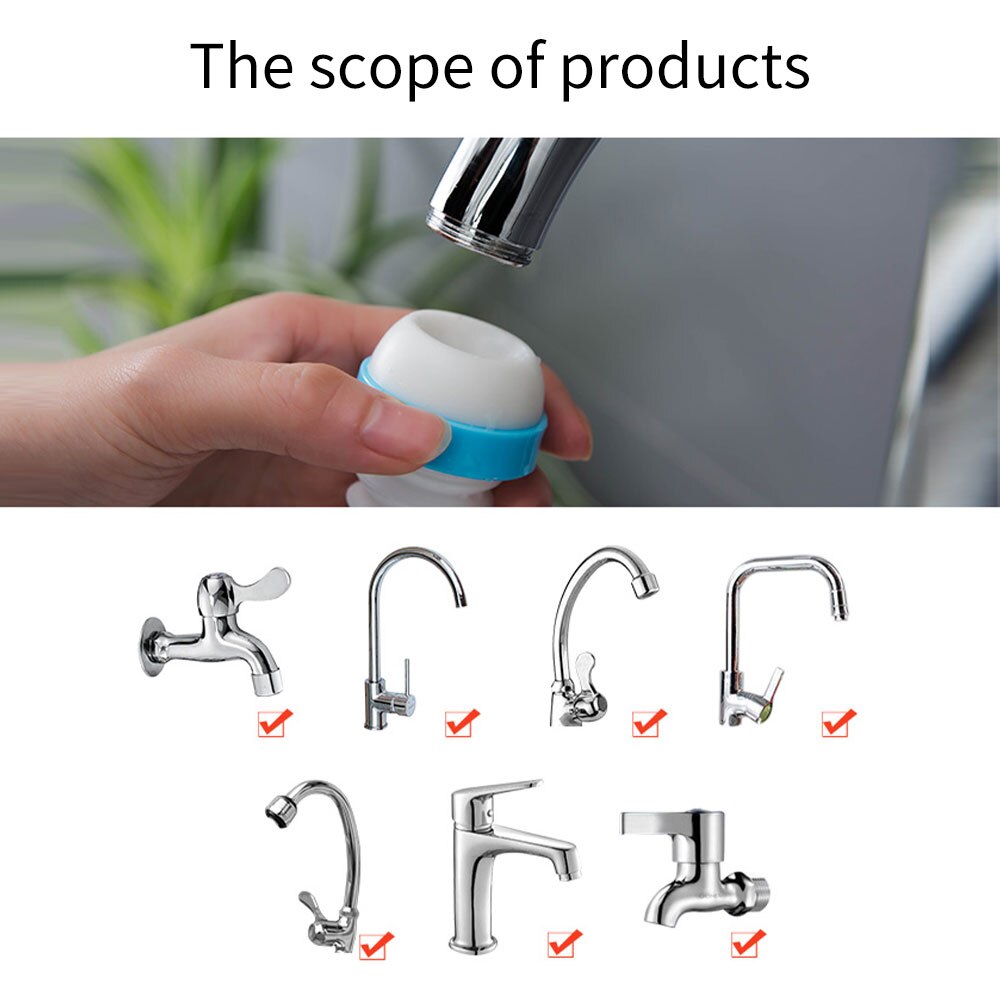 360 Degree Swivel Kitchen Faucet Tubs Bathroom Water Saver Tool Hand Washing Faucet Extender Rotating Faucet Aerator