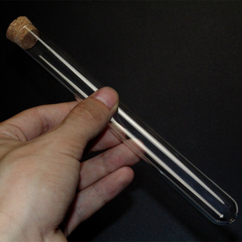 Tubes à essai en verre Boro 150, 50 pièces, 15x3.3mm, avec liège