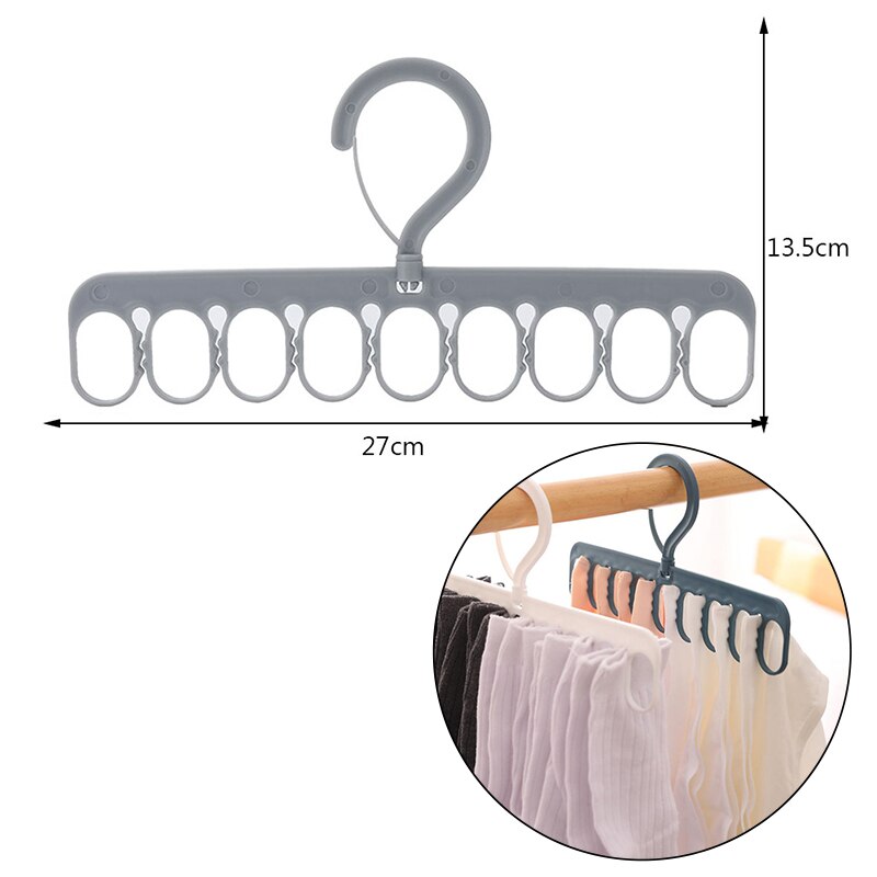 Indoor 8 Holes Clothes Window Hanger Frame Drying Rack Balcony Laundry Hanging for Home Practical Organizers Laundry Dryer: B Grey
