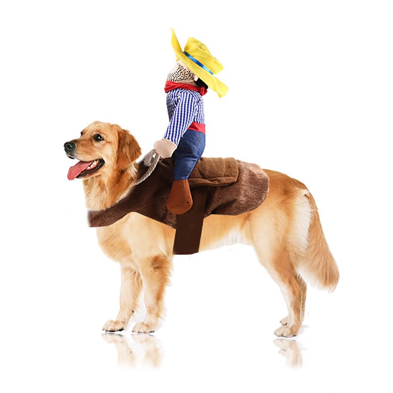 Novedosos trajes de perro de Halloween, ropa para mascotas, ropa de vaquero, Chaqueta de vestir, abrigos para perros, ropa divertida de Bulldog Francés Chihuahua Pug: B / S