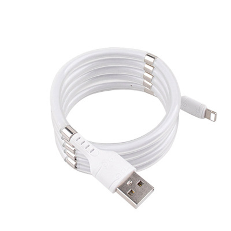 SuperCalla Self Winding USB C Magnetic Absorption Magic Fast Charging Data Cable Neatest Durable Charging Cable For Apple IPhone