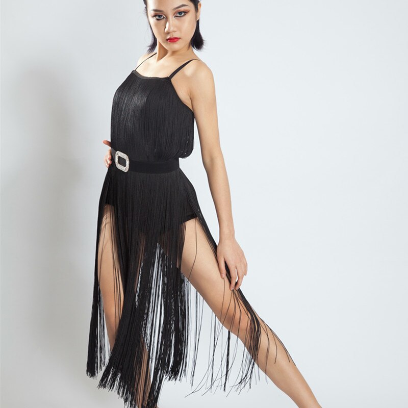 Traje de baile latino para mujeres ligas para adultos con flecos vestido de baile mono traje de Tango trajes de baile para mujeres Salsa