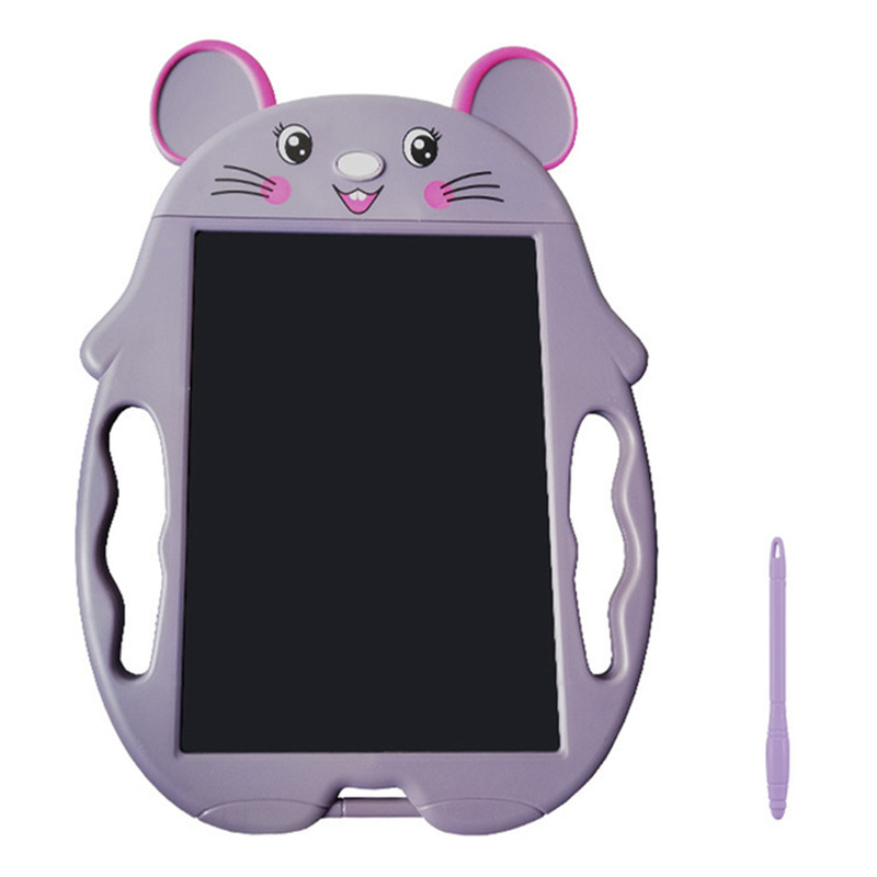 Tablette de dessin animé colorée pour enfants, tableau d&#39;écriture d&#39;animaux, écran LCD de 9 pouces, jouets éducatifs pour filles: Gray Rat