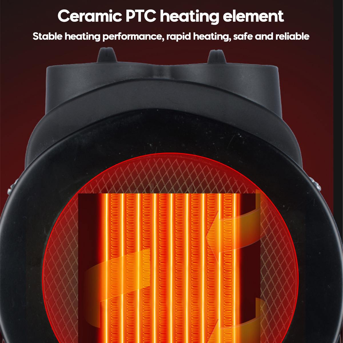 2000W Personal Portable Electric Heaters Fan With Ceramic PTC Heating Mini Home Heating Fan Low Noise Warm Air Blower
