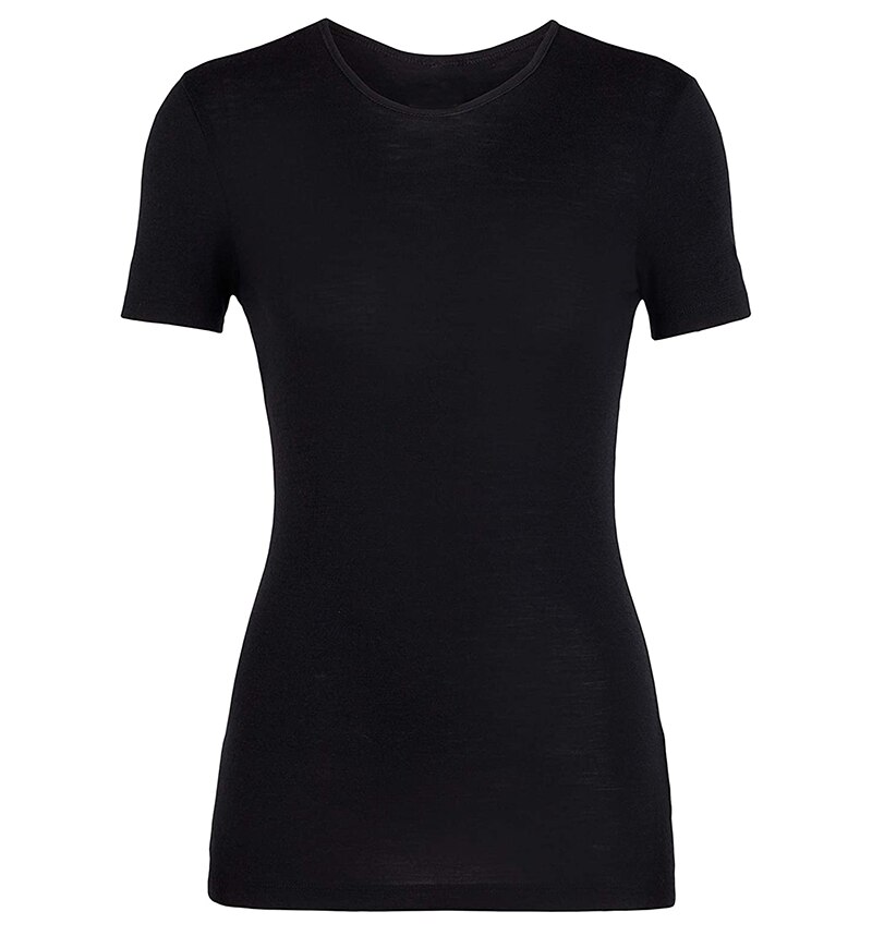 100% Merino Wol T-shirt Vrouwen Base Layer Merino Wol Shirt Lichtgewicht Dagelijks Korte Mouw Ademend Zachte Geen Jeuk Euro size