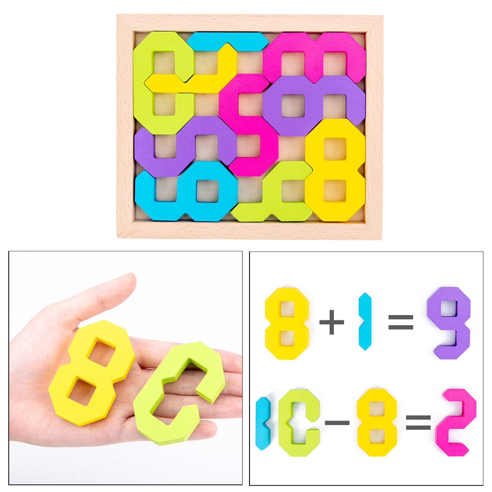 Educational Number Block Digital Games Puzzle Toys Develop Hand-on Ability