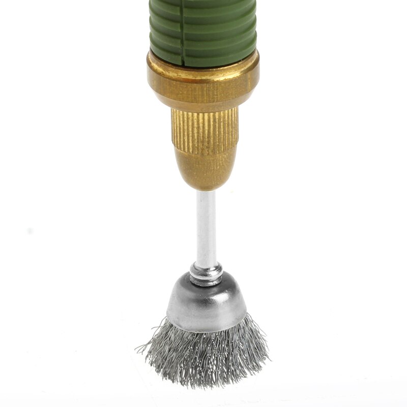 3Pcs Steel Wire Wheel Brush Head Abrasive Deburring Drilling Tools Bowl-shape 62KC